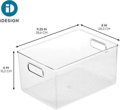 iDesign Recycled Plastic Pantry Storage Bin – Linus Collection - Clear