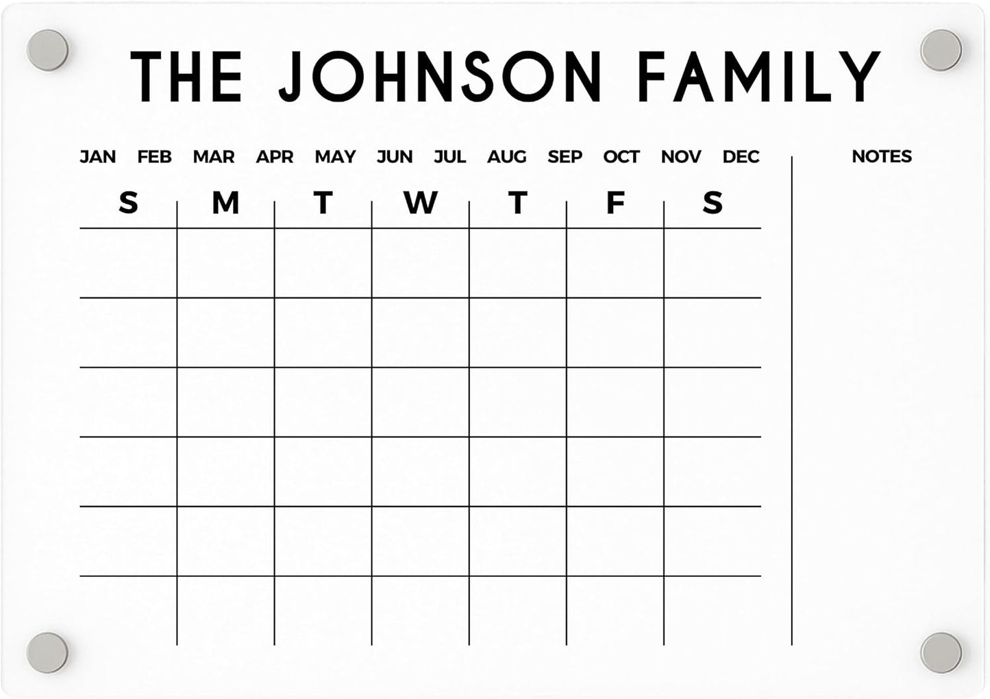 REFRIGERATOR PLANNER - Magnetic Fridge Personalized Calendar 2026, Calendar, Monthly and Weekly Fridge Calendar 2026 with Marker, Personalized Note Board