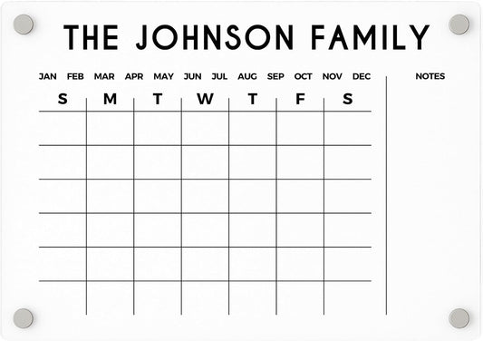 REFRIGERATOR PLANNER - Magnetic Fridge Personalized Calendar 2026, Calendar, Monthly and Weekly Fridge Calendar 2026 with Marker, Personalized Note Board