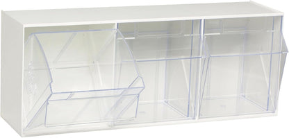 Quantum Storage Systems QTB302WT 2 Drawers Tip Out Cabinet Part Organizer White 14" H x 24" W x 12" D