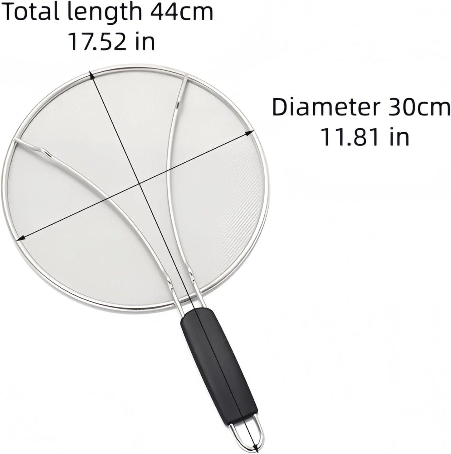 grease splatter guard,Kitchen Supply,Splatter Guard for Frying Pan & Food Strainer and Universal Cookware,stainless steel kitchenware,splash guard for Cooking with Comfort Grip Handles (1pcs-13 in)