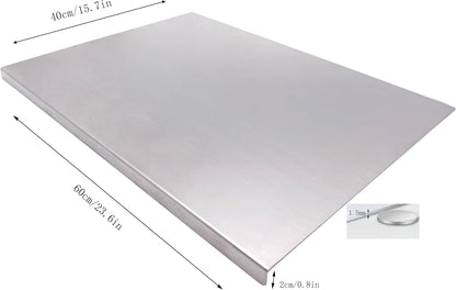 BILLAMB Stainless Steel Cutting Boards for The Kitchen, Suitable for Meat, Fruits, Vegetables, Bread, and Baking Large-sized Cutting Boards (90 x 58cm/35.5 x 22.8 in)