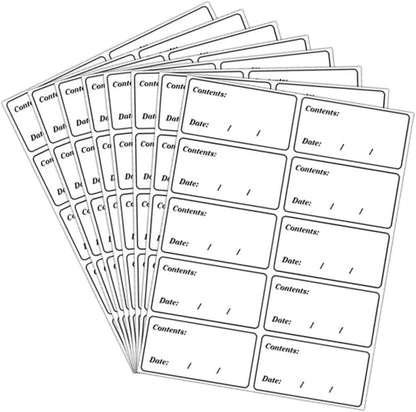 400pcs Removable Food Date Labels Waterproof PVC Freezer Stickers for Refrigerator Food Storage Self-Adhesive Labels for Meal Prep and Organization