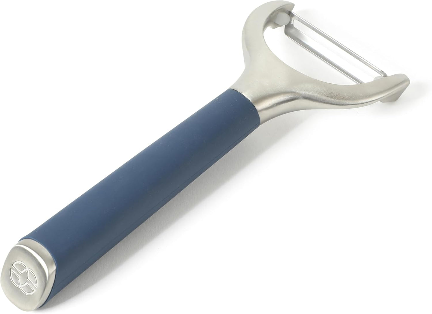 Calphalon Prime Straight Vegetable Peeler, Stainless Steel Peeler with Swivel Blade for Fruits & Vegetables, Weighted Handle for Control, Weighted Handle for Control