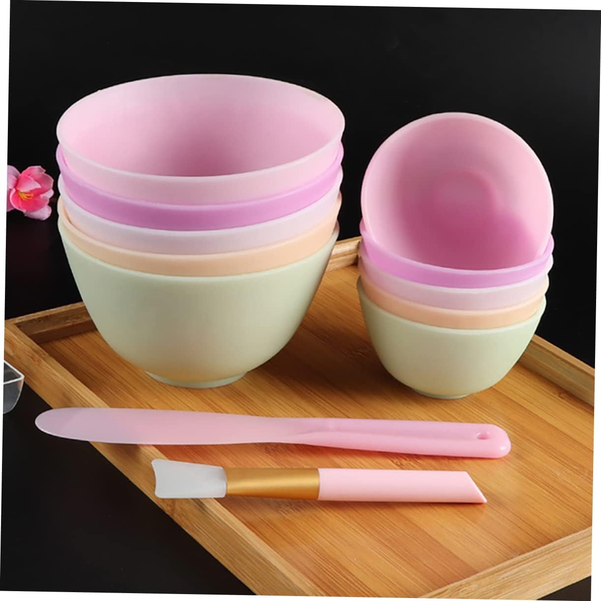 Ipetboom 6pcs Silicone Bowl Household Beauty Salon Bowls Multi-use for Diy Masks Dishwasher Safe
