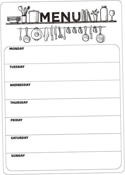 Magnetic Weekly Planner for Fridge 16.5x11.7 Inch Dry Erase Meal Planner Board Reusable Menu Board for Kitchen Office Notes or Daily Reminders