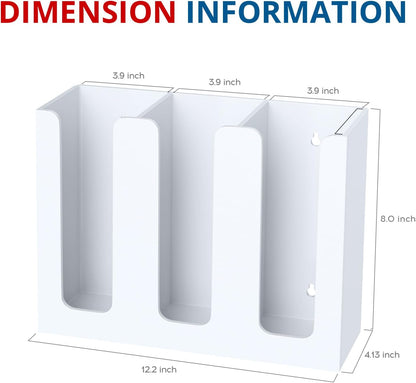KOTEMON Acrylic Cup and Lid Holder, 3 Compartment, Disposable Coffee Cup Dispenser Cup Storage Organizer, Clear
