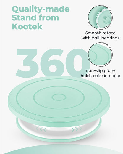 Kootek Cake Decorating Kit with Turntable Baking Supplies for Beginner Pros