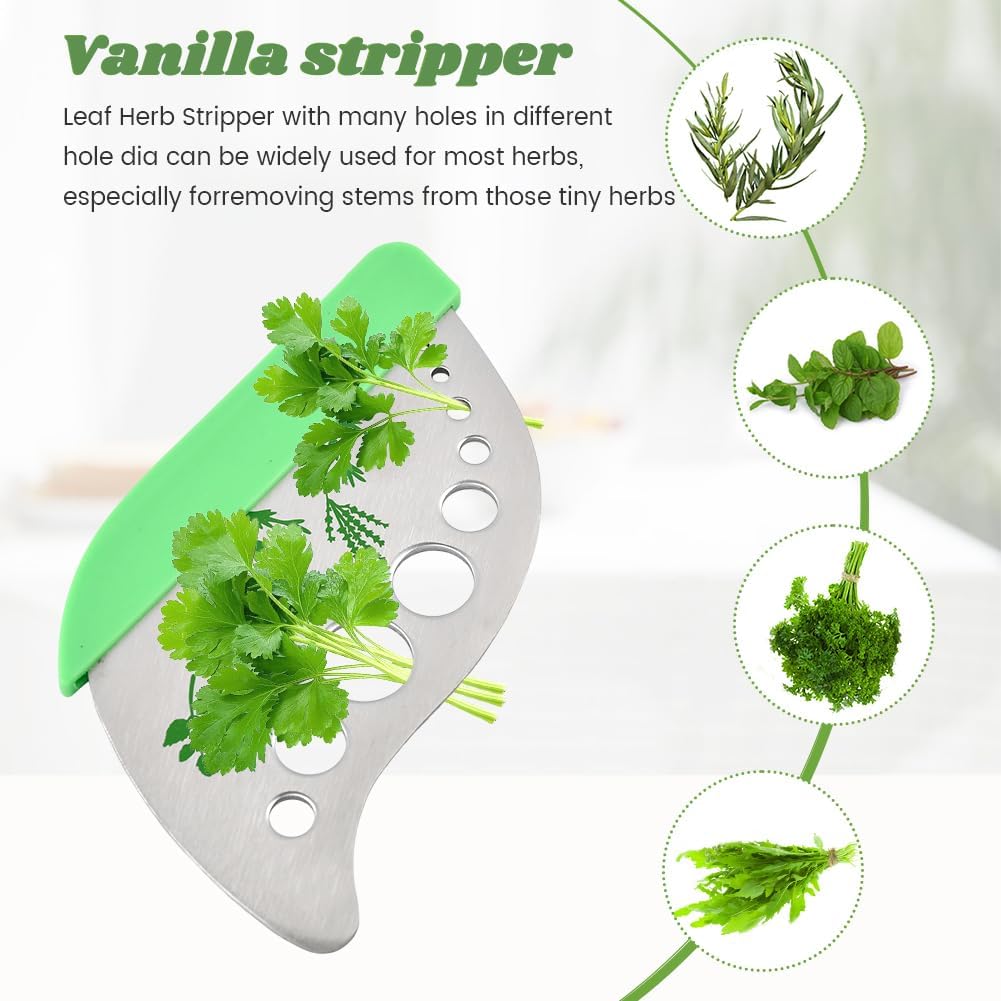 Ceramic Herb Stripper Bowl Set, 2‑In‑1 Herb Leaf Remover Tool Peeling Bowl
