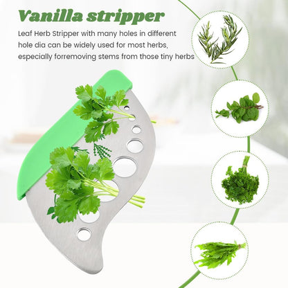 Ceramic Herb Stripper Bowl Set, 2‑In‑1 Herb Leaf Remover Tool Peeling Bowl