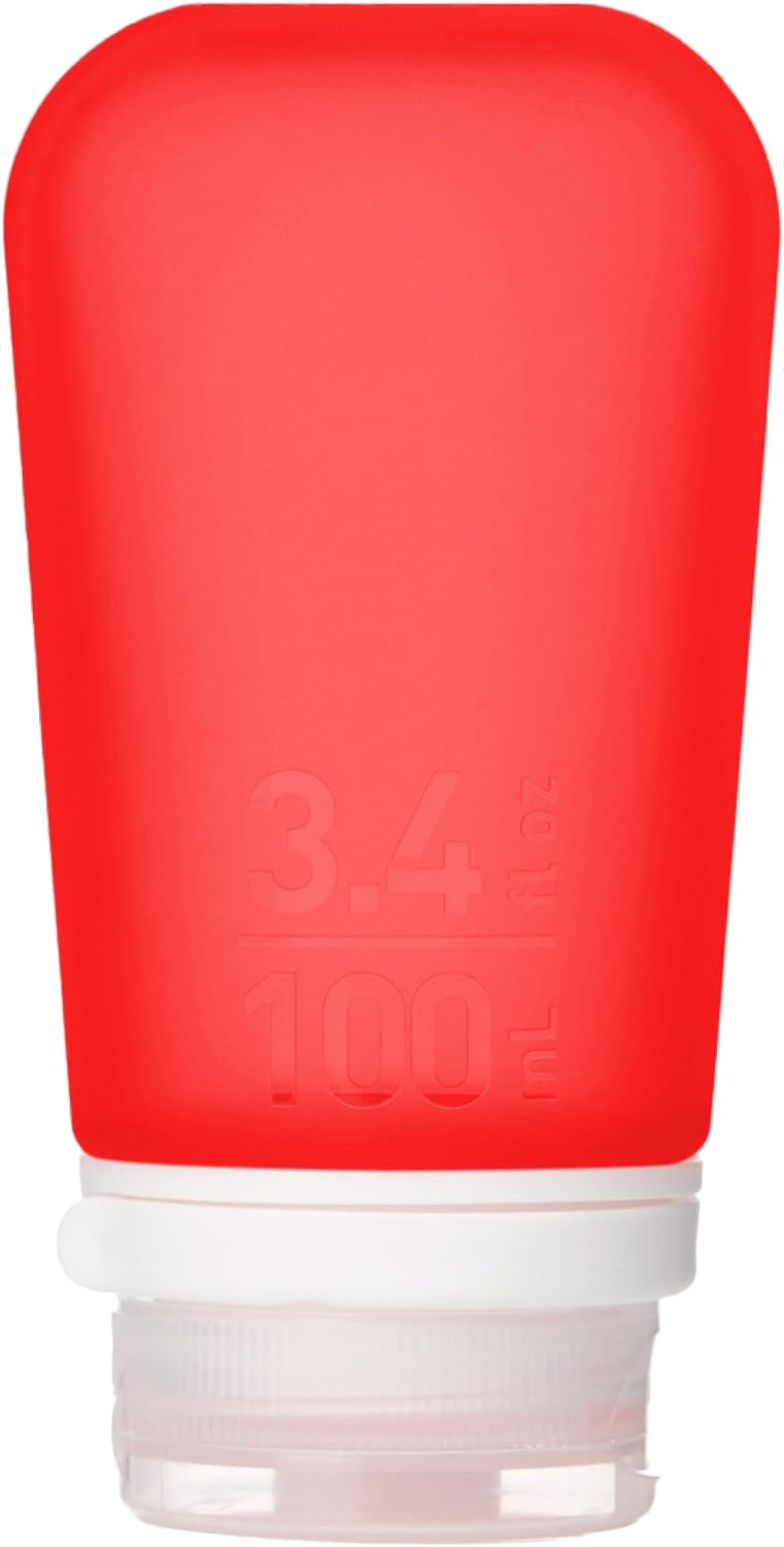 humangear GoToob+ (XL) | Refillable Silicone Travel Bottle | Locking Lid | Food-Safe Material | Blue, XL (6 fl.oz.; 177ml)