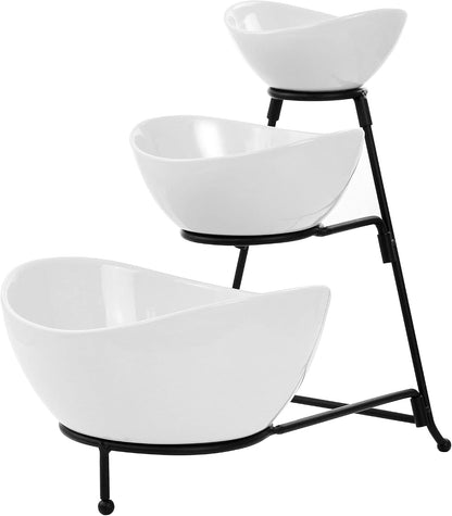 Elama Signature 12 1/4 Inch 6pc Lazy Susan Appetizer and Condiment Server Set