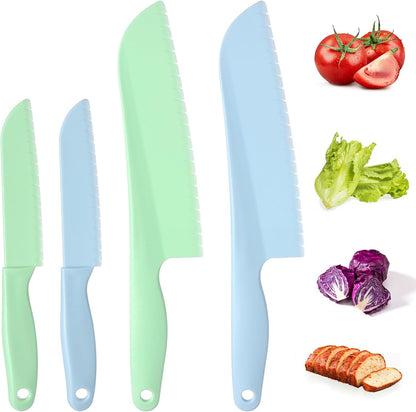 Mabor Plastic Lettuce Knife, 4Pcs Lettuce Knife to Prevent Browning