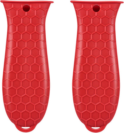 10Pcs Cast Iron Handle Cover, Silicone Pot Holders
