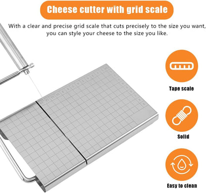 Cheese Slicer Graduated Board + 6 Extra Replaceable Wires