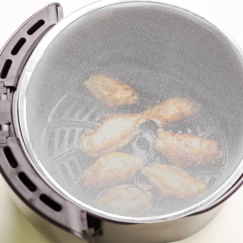 Amosfun 6 Inch Square Air Fryer Splatter Screen Oilproof Mesh Accessories Grease Splash Guard for Kitchen Cooking