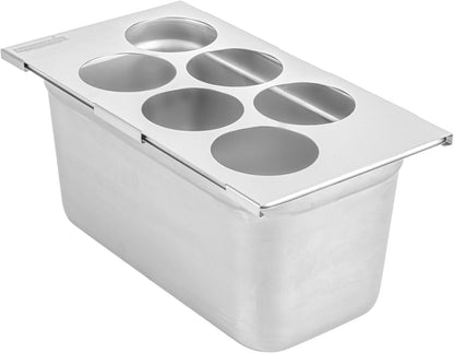 Restaurantware Stainless Steel Bottle Organizer - 1 Count - 6.299 x 7.087 x 0.394 Inches - Dishwasher-Friendly Condiment Holder - Kitchen Bottle Rack - Space-Saving Design - Silver