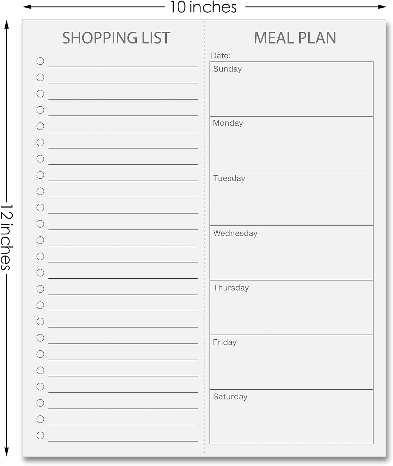 Gueevin 2 Pcs Magnetic Dry Erase Grocery List for Fridge 10" x 12" Magnet White Board Sheet with 8 Whiteboard Markers 2 Eraser Reusable for Refrigerator Kitchen Locker Cabinet Door(Black Line)