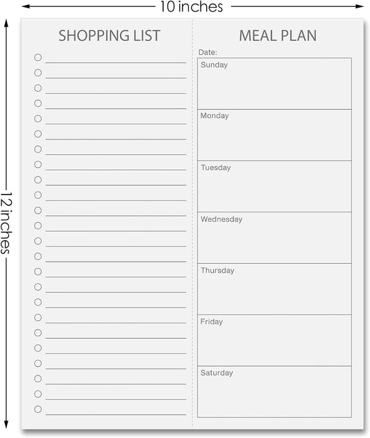 Gueevin 2 Pcs Magnetic Dry Erase Grocery List for Fridge 10" x 12" Magnet White Board Sheet with 8 Whiteboard Markers 2 Eraser Reusable for Refrigerator Kitchen Locker Cabinet Door(Black Line)