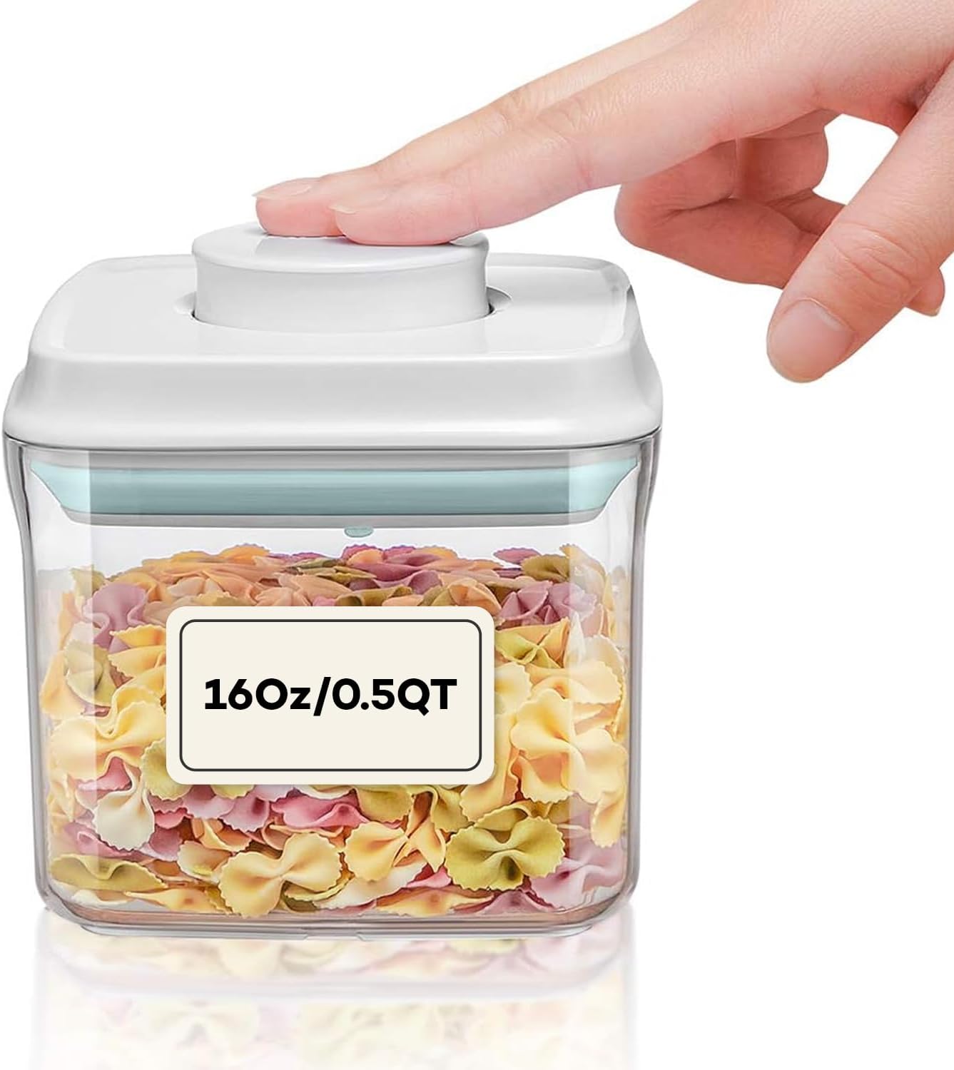 Bop Top Airtight Food Storage Containers with Lid 2 Cups / 16 oz | Kitchen Canister Sets | Air Tight Pantry Container | Pop Top Dry Food Storage Containers for Snacks, Sugar, Flour, Baking, Pasta