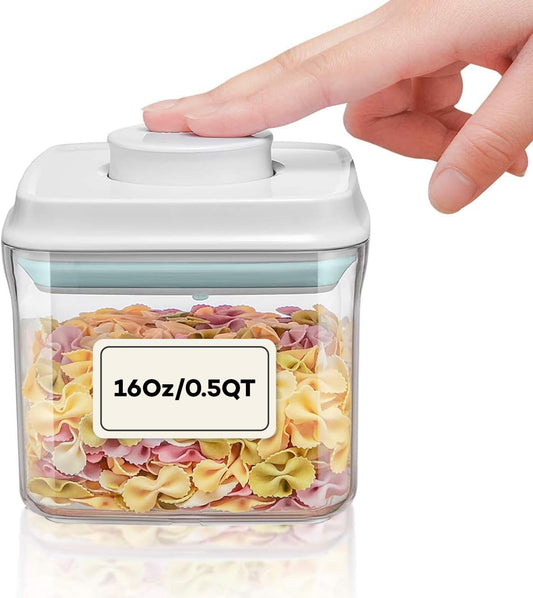 Bop Top Airtight Food Storage Containers with Lid 2 Cups / 16 oz | Kitchen Canister Sets | Air Tight Pantry Container | Pop Top Dry Food Storage Containers for Snacks, Sugar, Flour, Baking, Pasta