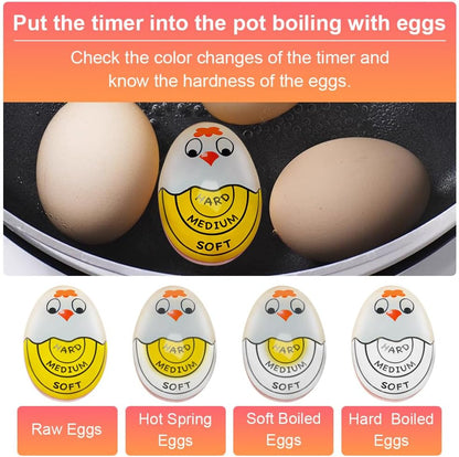 Egg Boiling Timer 3-Pack – Color-Changing in-Water Indicator for Soft, Medium & Hard Eggs