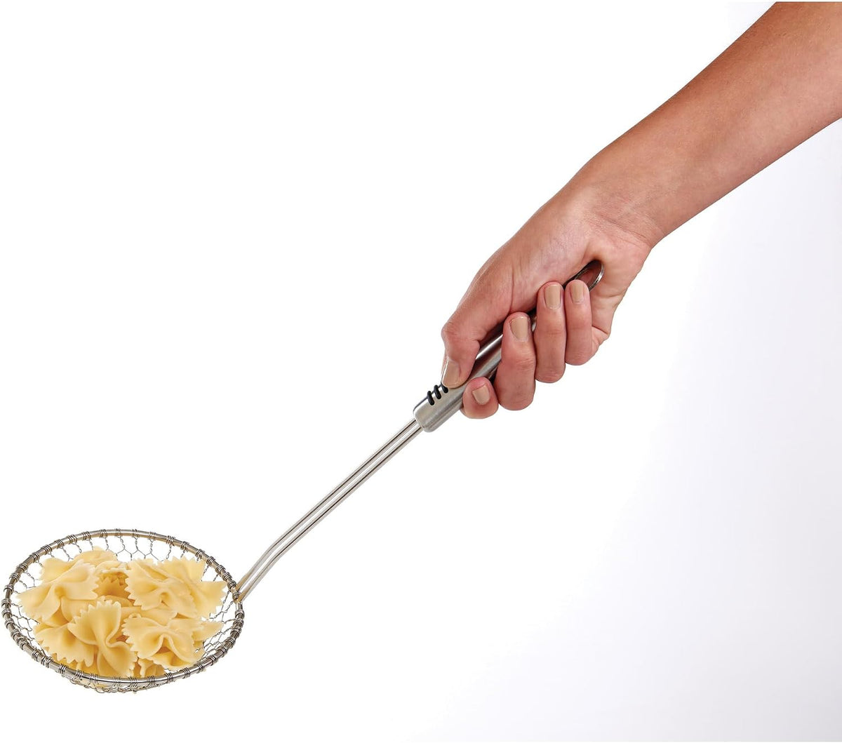 Helen's Asian Kitchen Deep Spider Strainer, 6-Inch Stainless Steel Mesh Basket With Bamboo Handle, For Noodles, Dumplings, Wontons, Deep Frying, And Draining Tasks