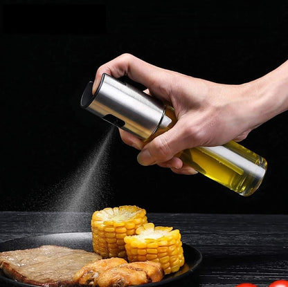 100ml Oil Sprayer for Cooking, Mini Kitchen Olive Oil and Vineger Mister for Salad, Baking, Airfryer, Grilling, BBQ (Funnel, Basting Brush and Cleaning Brush Included.)