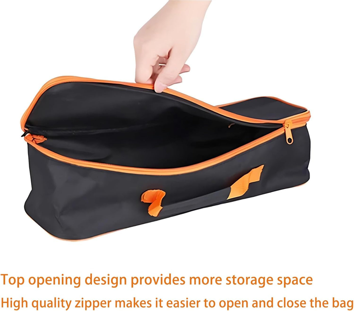 Open Top Tool Tote,Wide Mouth Open Power & Hand Tools Bags Organizer for Men Women (16 Inch)