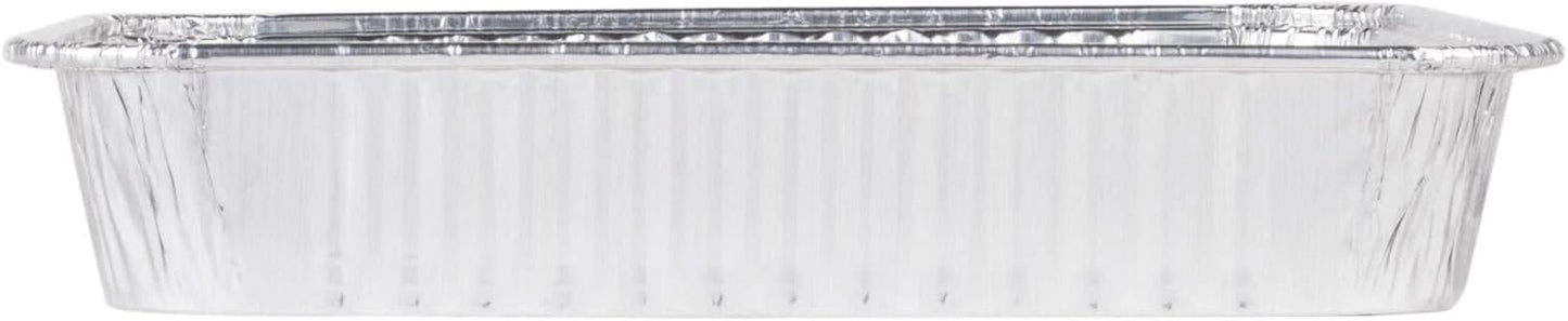 Pack of 30 Extra-Thick Disposable Aluminum Baking Pans | Standard Size 9” x 9” Recyclable Square Cooking Tins | Portable Food Containers | Superior Heat Conductivity | 2” High Walls to Prevent Spills