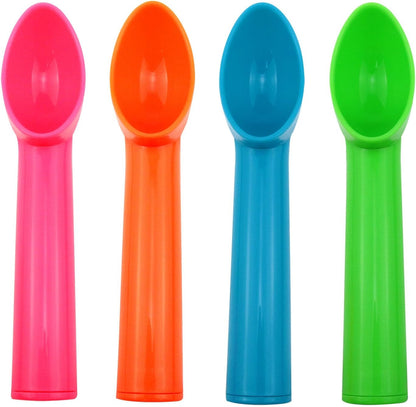 4 Pack Plastic Ice Cream Scoop, Small Fruit Baller for Watermelon