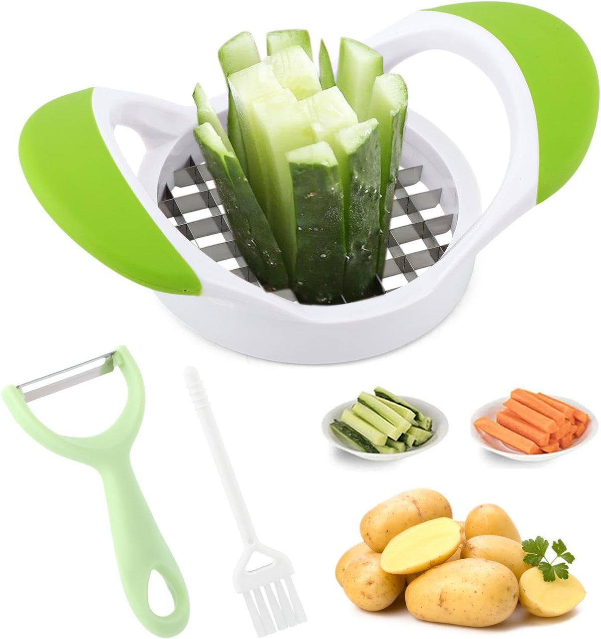 French Fry Cutter for Potato Stainless Steel French Fry Slicer