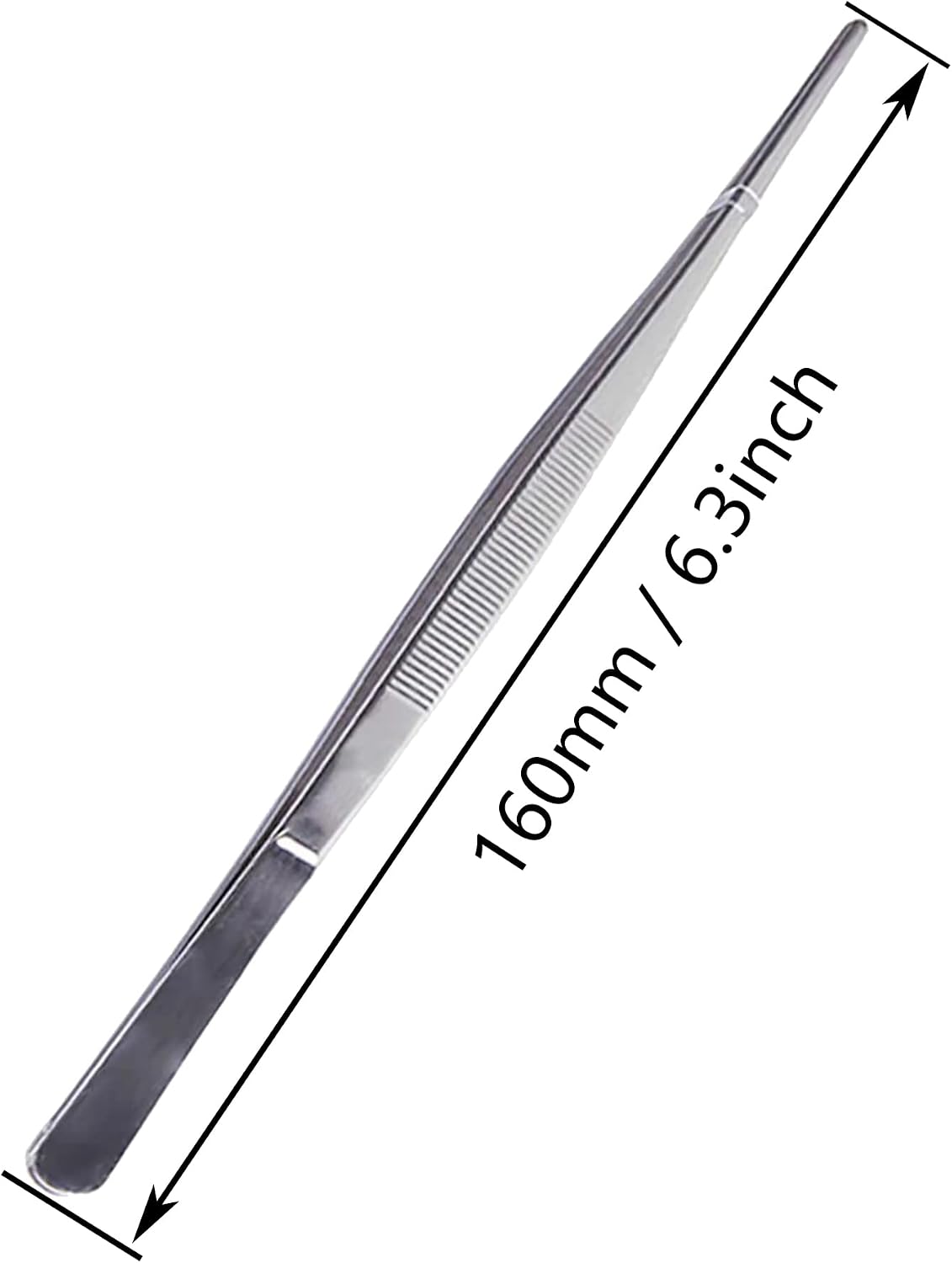 2-Pack 12-Inch BBQ Kitchen Tweezers Tongs, Extra-Long Stainless Steel Cooking Tweezers Dishwasher Safe for Grilling, Baking & Food Prep (12Inch BBQ Tongs)