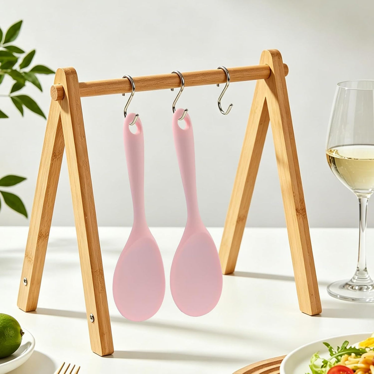 Silicone Rice Spoon Rice Paddle, White, 2 Pcs