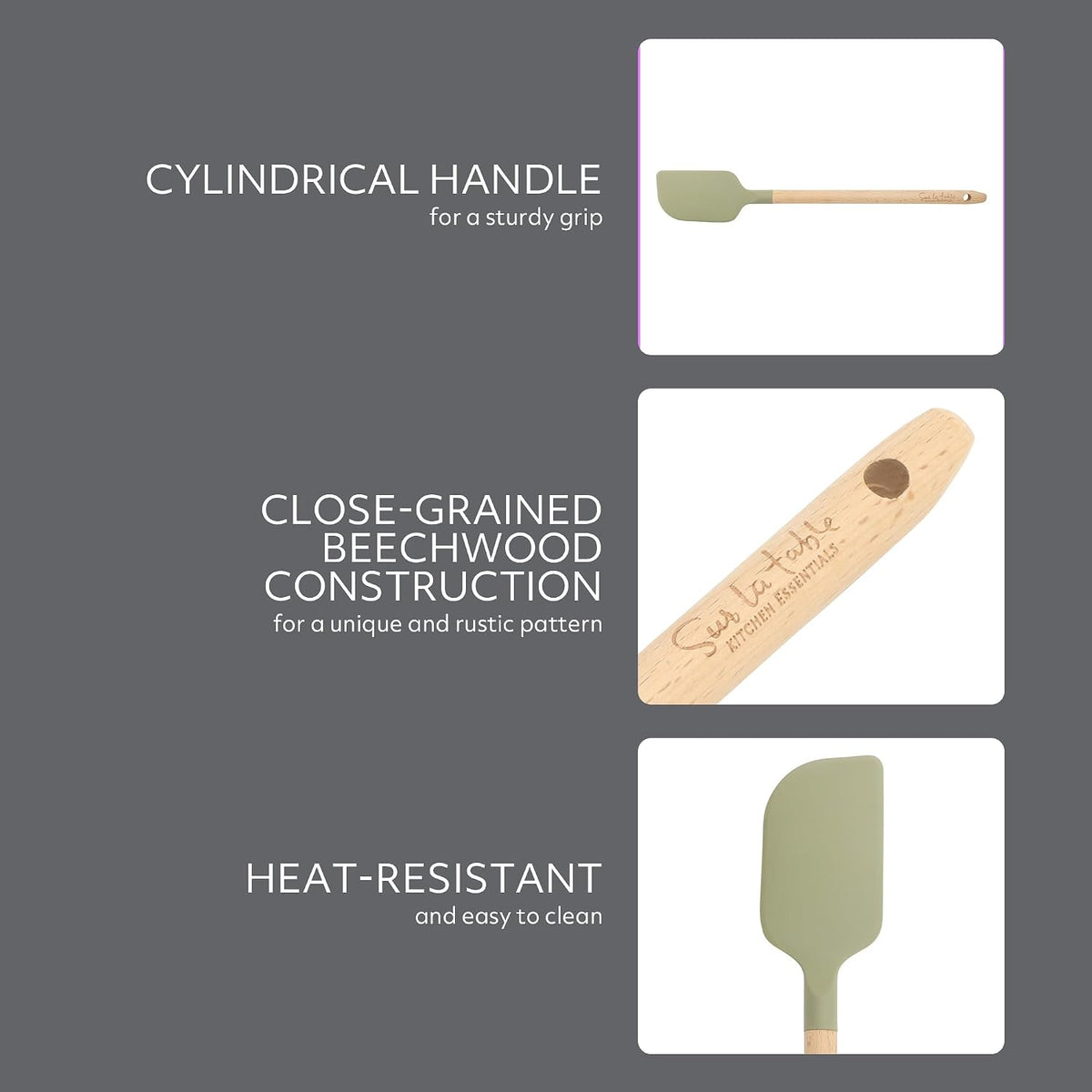 Sur La Table Kitchen Essential Mealcraft Silicone Spatula - Juniper Green