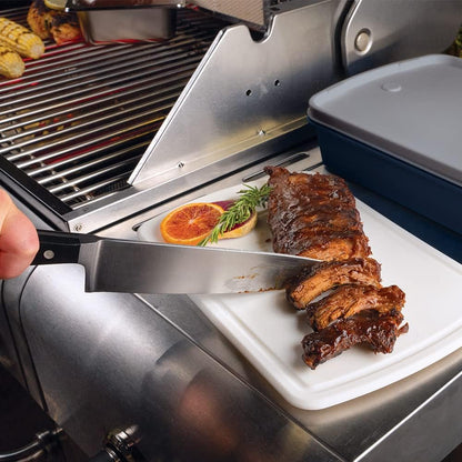 Mr. Bar-B-Q - Prep and Slice Tray Set (Includes Built-in Cutting Board + Marinade Container)