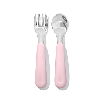 OXO Tot On-The-Go Fork and Spoon Set - Dusk