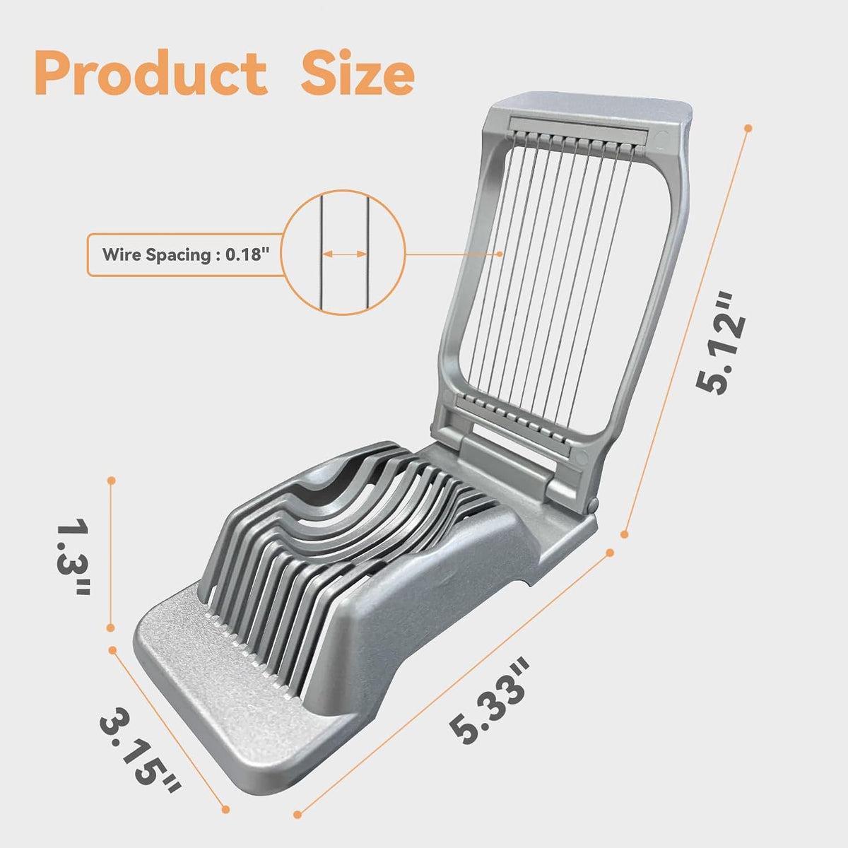 Egg Slicer for Hard Boiled Eggs Heavy Duty Egg Cutter Stainless Steel Wire