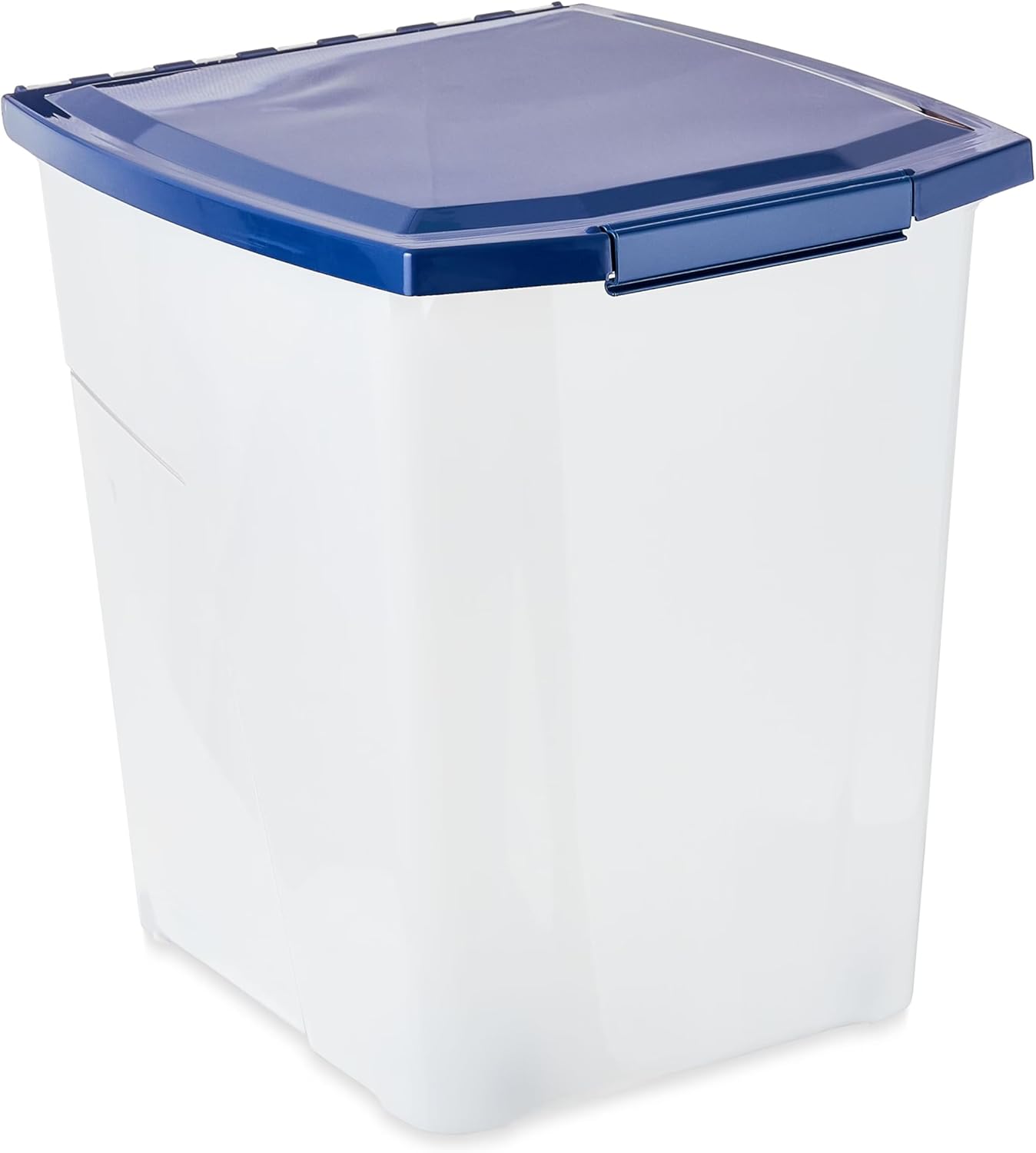 Plastic Pet Food Storage Container 50 LB with Locking Lid, Seal & Rolling Wheels, Food Safe, Dry Pet Food Bin for Dogs Cats, Home Kitchen Necessary