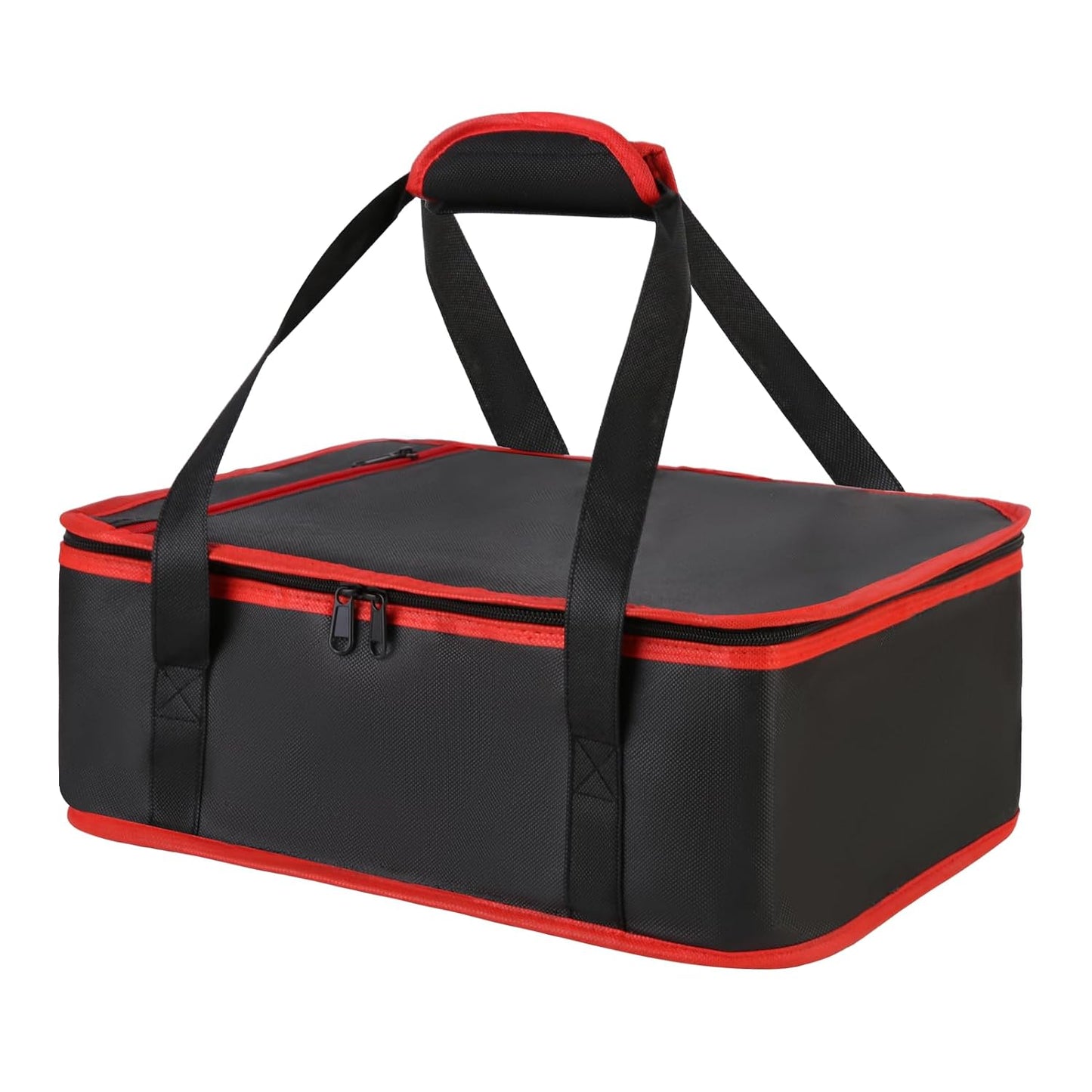 Bodaon Insulated Casserole Carrier Bag, Fits 9x13 and 11x15 Inch Baking Dish with Lid, Casserole Carriers for Hot or Cold Food for Transport, Thermal Lasagna Potluck Warmer Travel Tote, Black