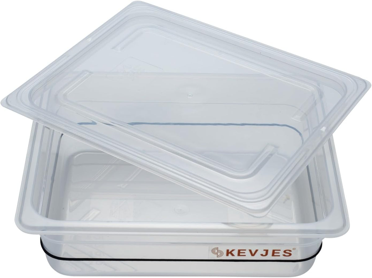 6L Clear Dough Proofing Container with Level Tracking Band, Holds Up to 3000g of Sourdough and Pizza Dough, Bulk Fermentation Rising Box with Lid, BPA-Free, Stackable & Dishwasher Safe