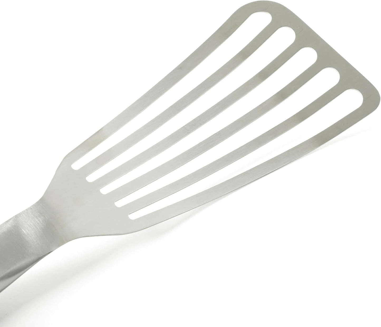 Calphalon Slotted Turner, Kitchen Flipping Spatula, Slotted Spatula, Stainless Steel Turner with Silicone Heat Resistance Handle, Nonstick-Safe Spatula for Draining and Flipping (Navy)