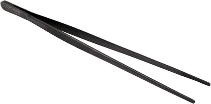 O'Creme 12 Inch Stainless Steel Precision Kitchen Culinary Tweezer Tongs (12" Curved, Rose Gold)