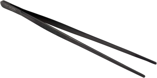 O'Creme 12 Inch Stainless Steel Precision Kitchen Culinary Tweezer Tongs (12" Curved, Rose Gold)