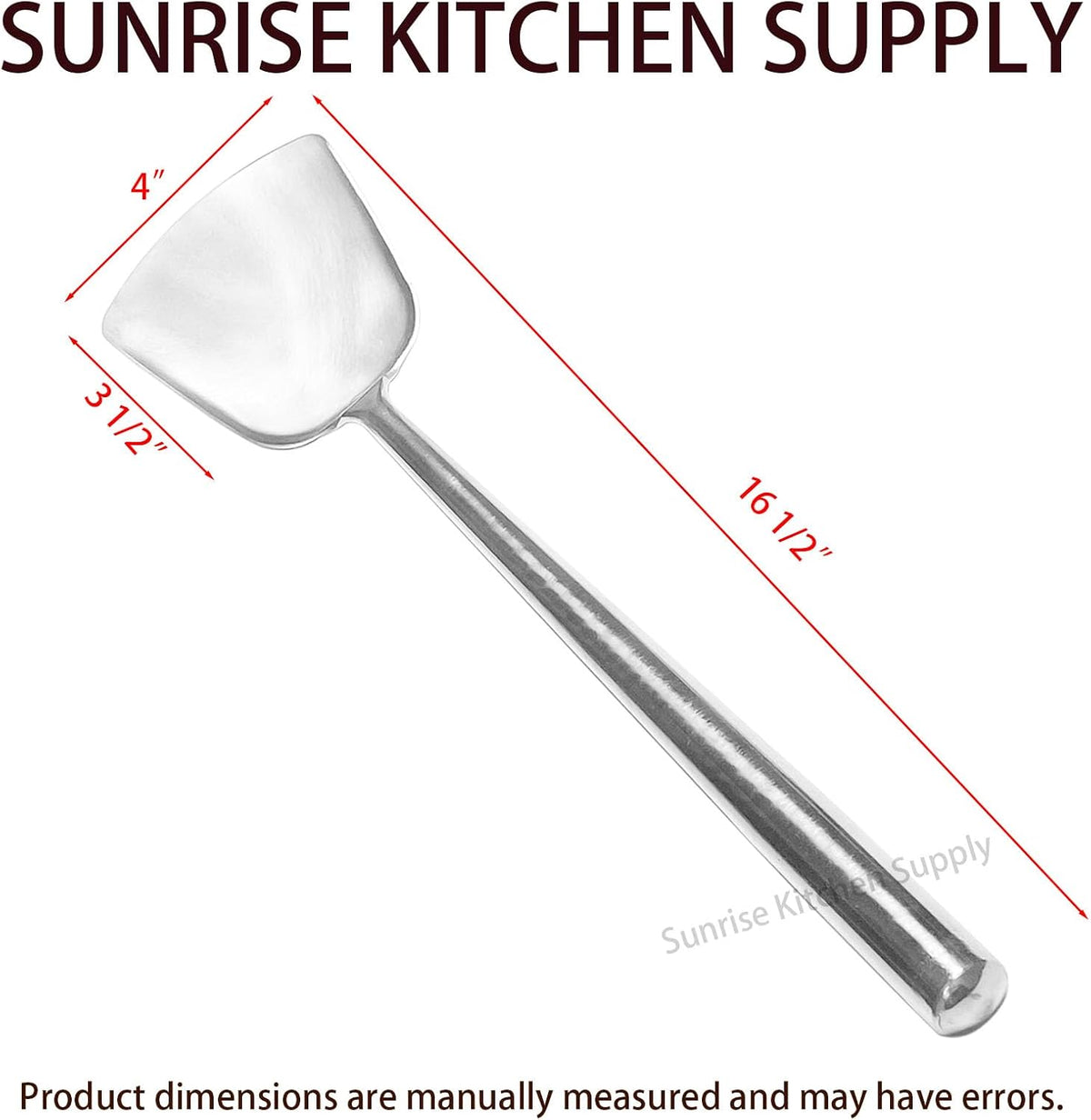 SUNRISE Kitchen Supply All Stainless Steel Wok Shovel #3