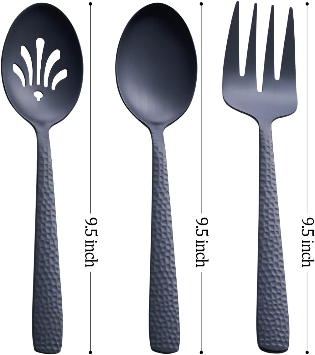 Matte Black Cake Pie Server Set