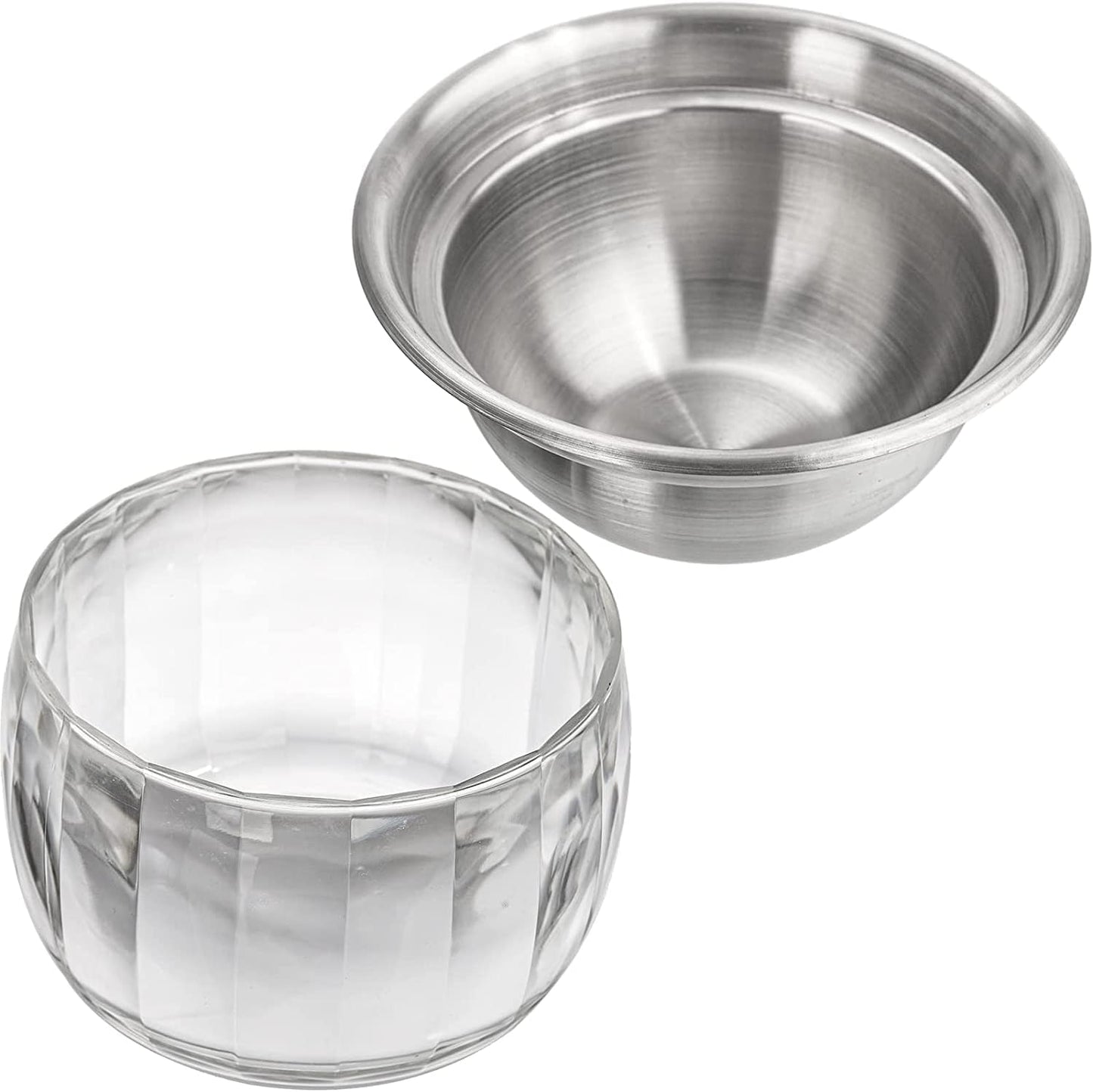 Dip Bowl On Ice- Chip and Dip Serving Set - Stainless Steel Chilled Serving Dish with 22 oz. Acrylic Ice Bowl - Perfect for Cold Shrimp, Guacamole, Dips