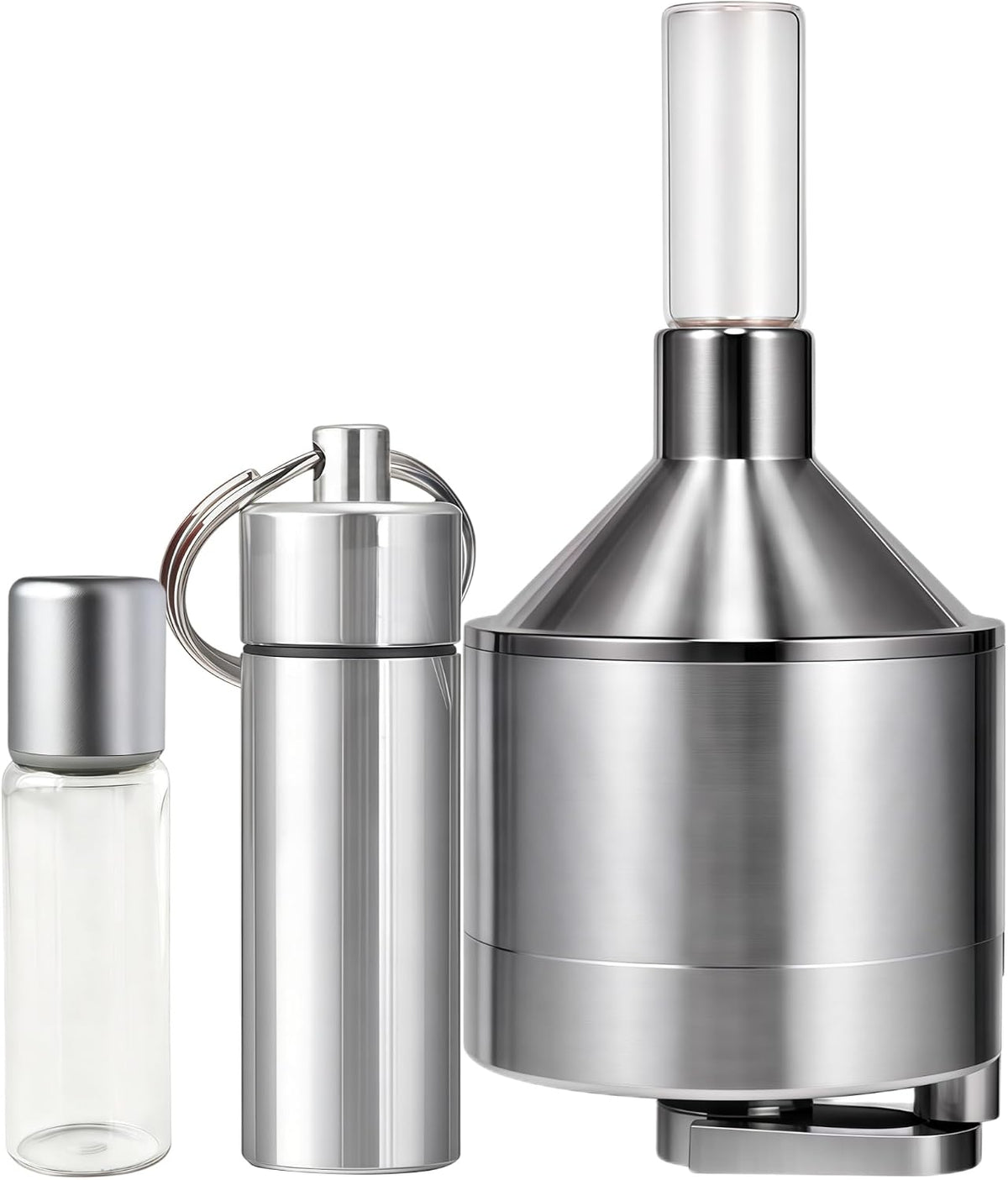 Silver Spice Grinder - Manual Spice Grinder for Home Kitchen Use