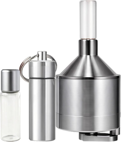 Silver Spice Grinder - Manual Spice Grinder for Home Kitchen Use
