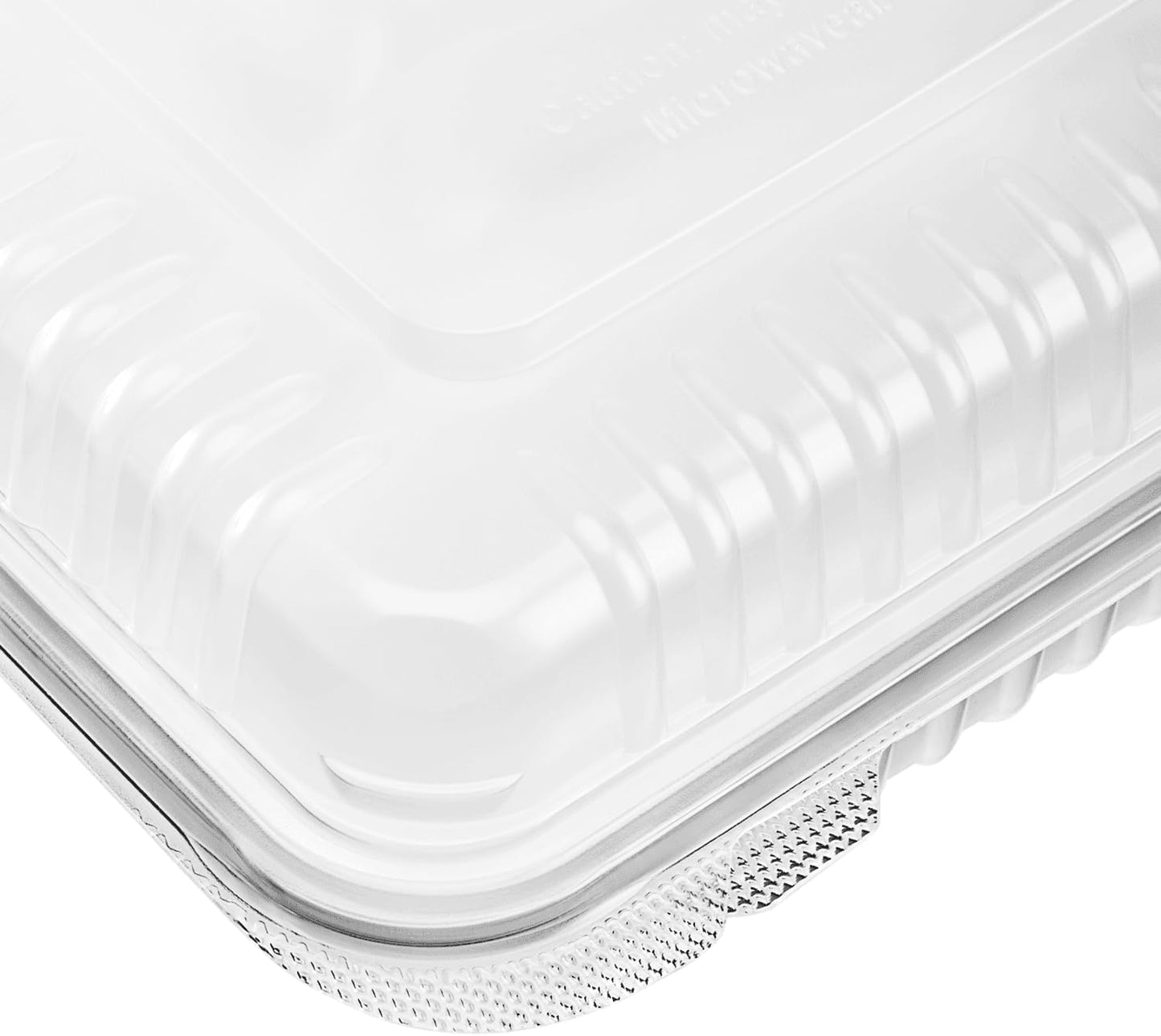 Karat FP-HC99PP-3CU 9"X 9" PP Hinged Containers 3 Compartment - (Case of 200)